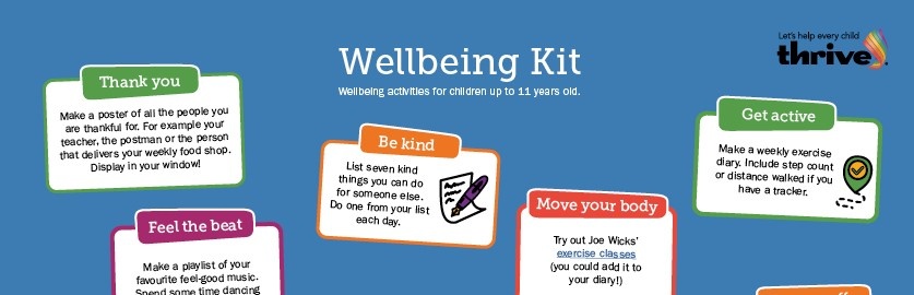 Wellbeing kit for children up to 11 years old